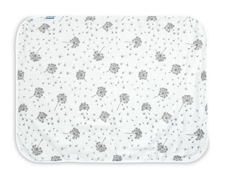 MUSLIN BLANKET DANDELIONS / ASH 80x100cm - Image 5