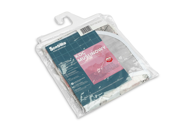 MUSLIN BLANKET PEONY / ASH 80x100cm - Image 2