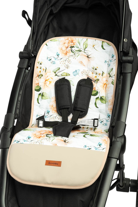 Velvet Pushchair Liner – PEONY - Image 2