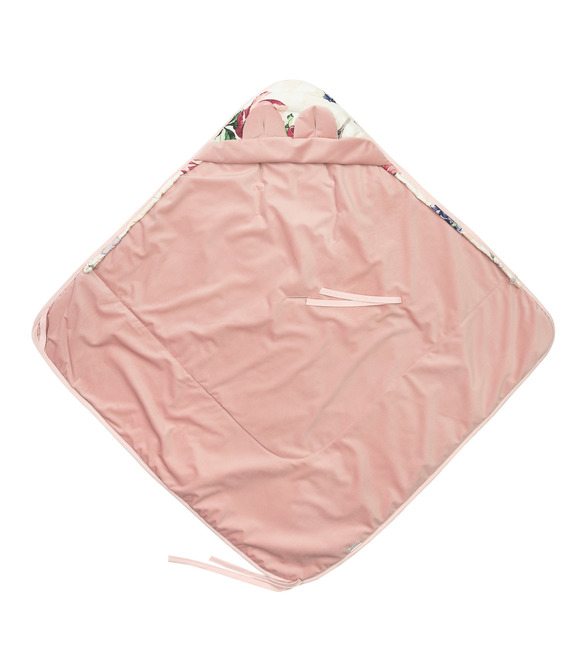 VELVET CARRY-COT SWADDLE BLANKET XL MAGNOLIA PINK – Bild 2