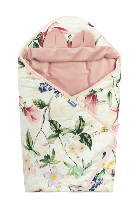 VELVET CARRY-COT SWADDLE BLANKET XL MAGNOLIA PINK – Bild 3