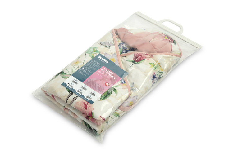 VELVET CARRY-COT SWADDLE BLANKET XL MAGNOLIA PINK – Bild 5