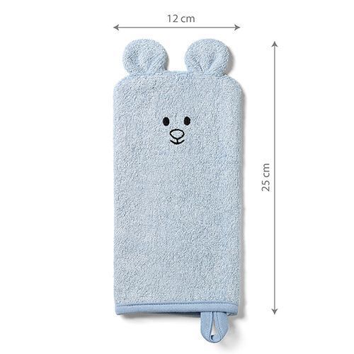 787/02 Bamboo baby wash mitt blue - Image 5