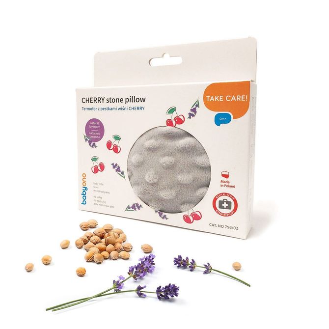 796/02 HOT WATER BOTTLE WITH CHERRY SEEDS GRAY - Image 3