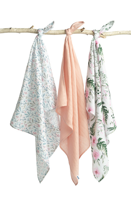 Muslin diaper 3-pack – pink – Image 3