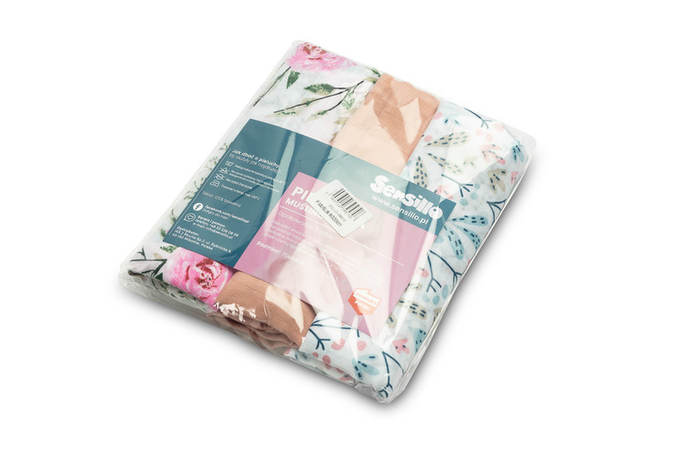 Muslin diaper 3-pack – pink – Image 4