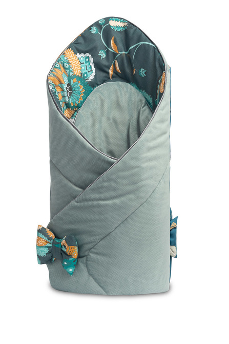 Baby Nest Cone Wrap VELVET PARADISE EMERALD 75x75 - Image 2