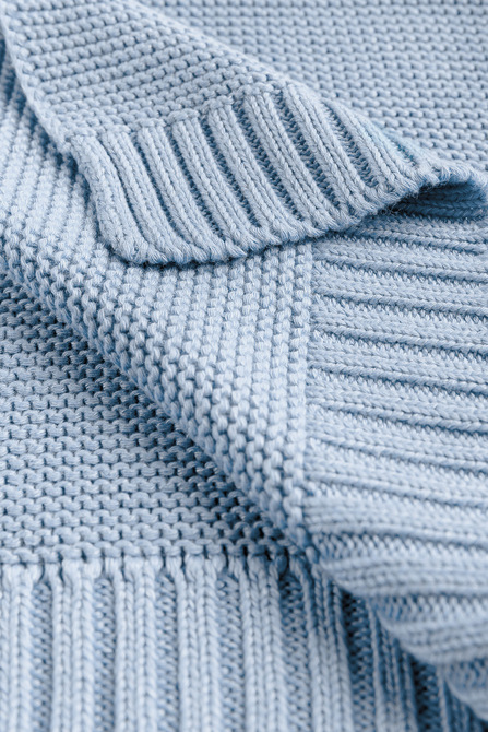 Bamboo and cotton blanket – Baby Blue - Image 4