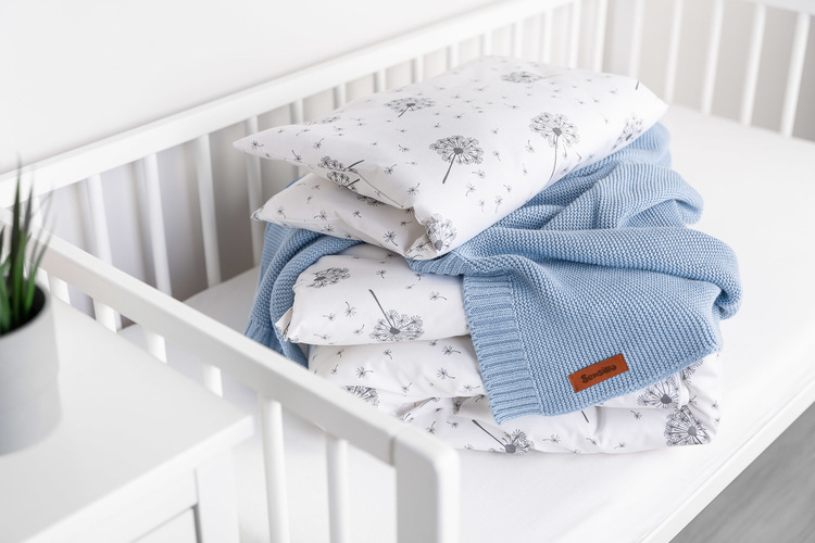 Bamboo and cotton blanket – Baby Blue - Image 5