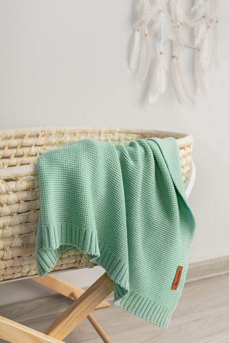 Bamboo and cotton blanket – Sage - Image 2