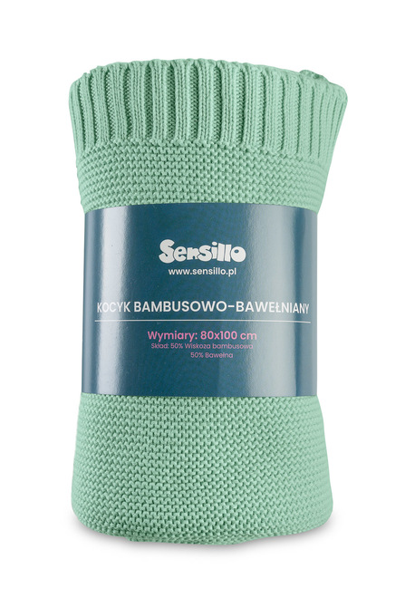 Bamboo and cotton blanket – Sage - Image 4