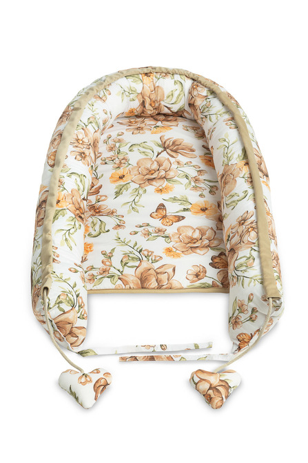 Velvet Baby Nest/baby Cocoon – SQUARE BEIGE - Image 4