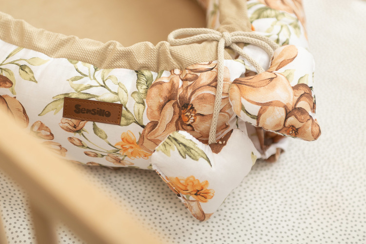 Velvet Baby Nest/baby Cocoon – SQUARE BEIGE - Image 7