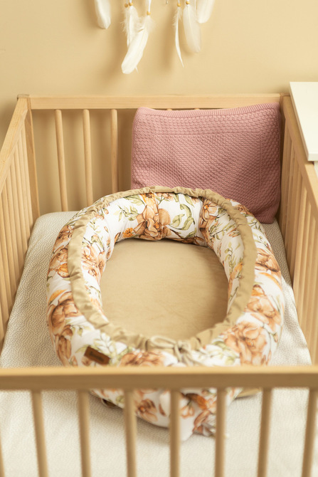 Velvet Baby Nest/baby Cocoon – SQUARE BEIGE - Image 6