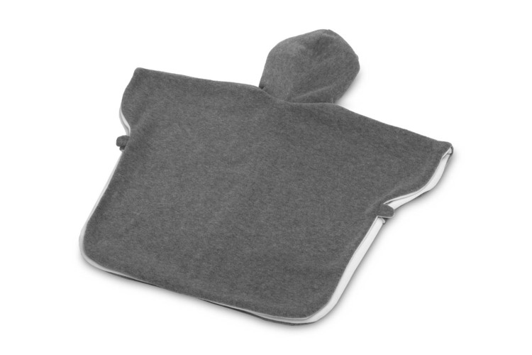CAR SEAT PONCHO GREY MELANGE / WHITE - imagine 2