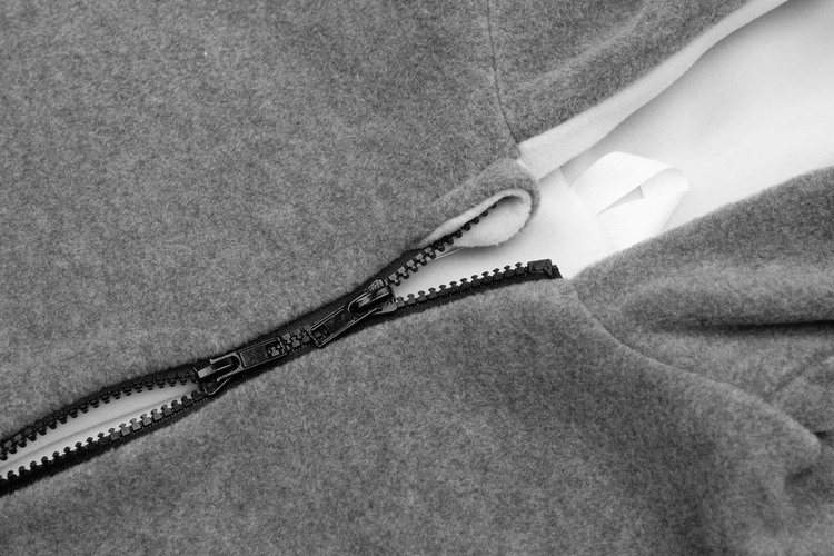 CAR SEAT PONCHO GREY MELANGE / WHITE - imagine 3