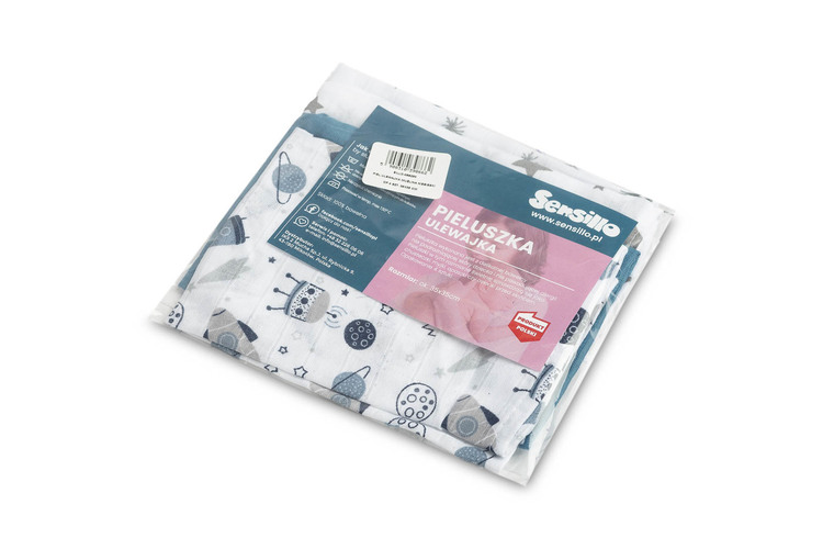 Spit up diaper 4 pieces packaging – blue - Image 2