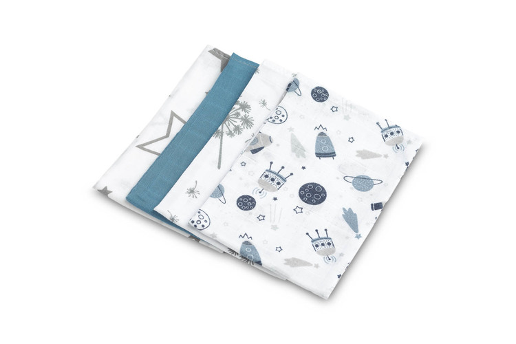 Spit up diaper 4 pieces packaging – blue - Image 3