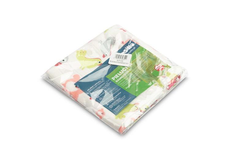 BAMBOO DIAPER - PINK BIRDS 75x75 - Image 4