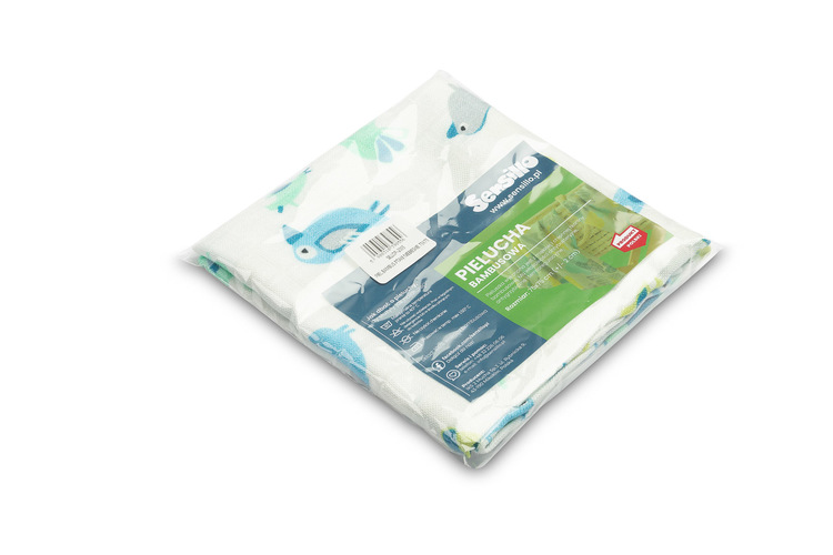 BAMBOO DIAPER - BLUE BIRDS 75x75 - Image 5