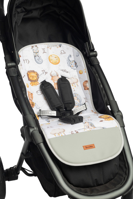 MUSLIN INSERT FOR A STROLLER - GRAY ZODIAC - Image 6