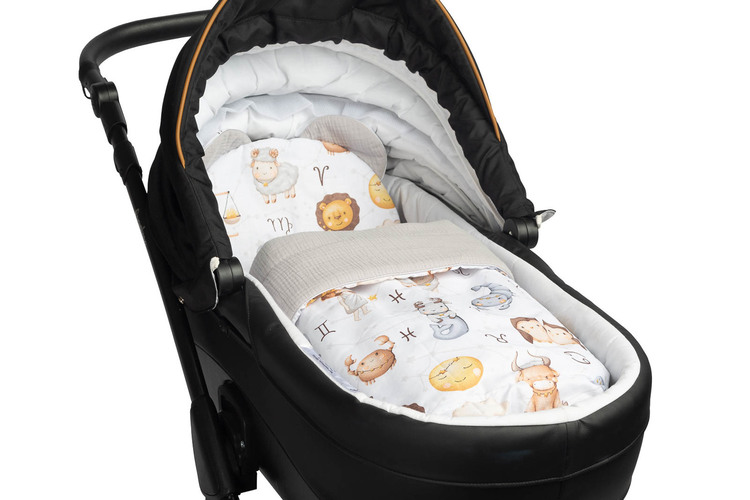MUSLIN PUSHCHAIR SET - ZODIAC GREY – Image 4