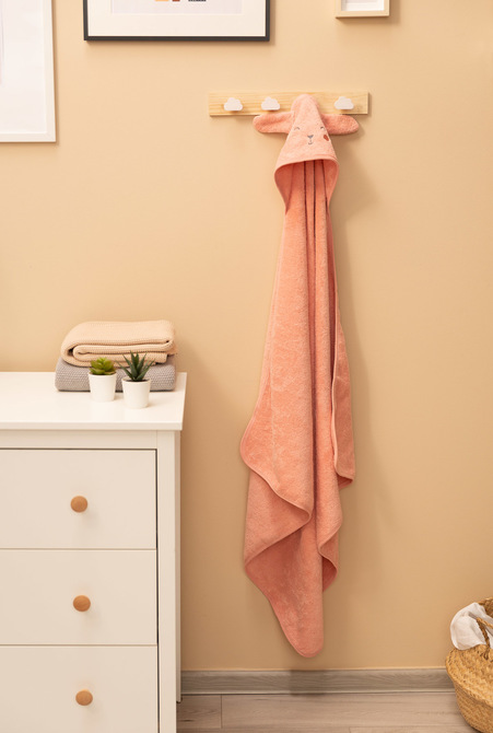 SOFT BATH TOWEL RABBIT 90X90 PINK - Image 4