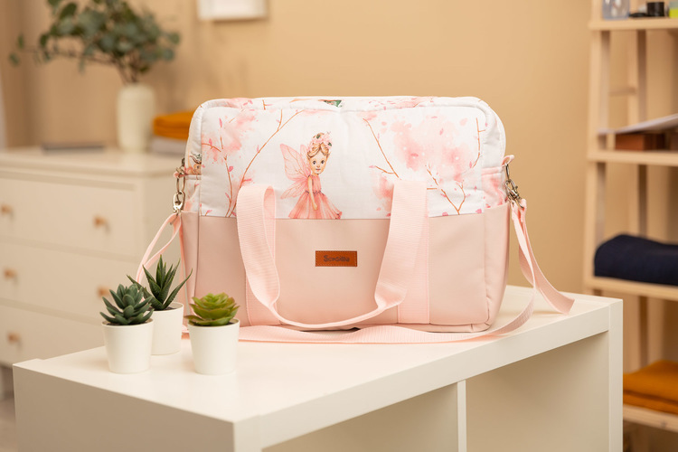 STROLLER BAG ECO LEATHER FAIRIES PINK - Image 6
