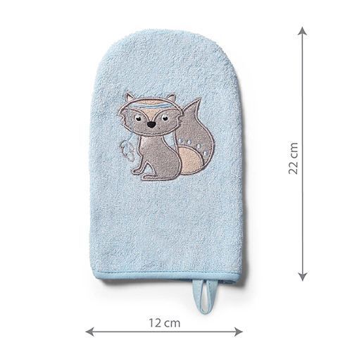 347/08 Bamboo baby wash mitt NATURAL BAMBOO BLUE – Bild 4