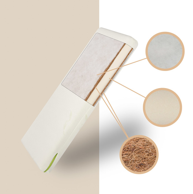 COCONUT-FOAM-COCONUT MATTRESS 90 X 40 ALOE VERA - Image 4