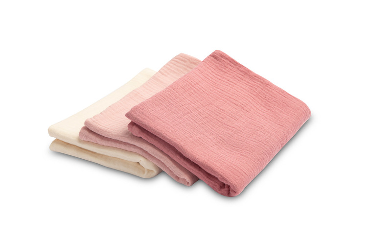 MUSLIN DIAPER UNIFORM PINK (Pack - 3 pcs) - Image 2