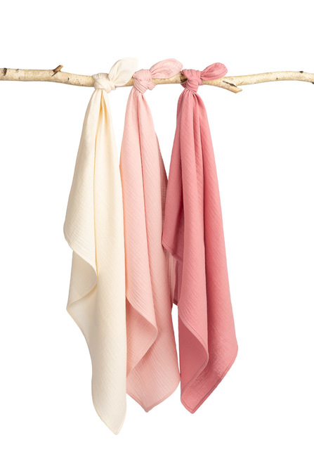 MUSLIN DIAPER UNIFORM PINK (Pack - 3 pcs) - Image 3