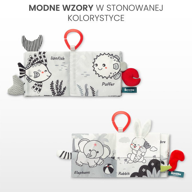 BLACK&WHITE TEXTILE BOOK DOLPHIN - Image 5