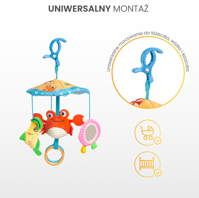 COLORFUL STROLLER CAROUSEL CRAB - obrazek 8