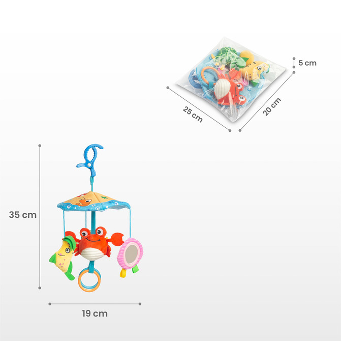 COLORFUL STROLLER CAROUSEL CRAB - obrazek 10