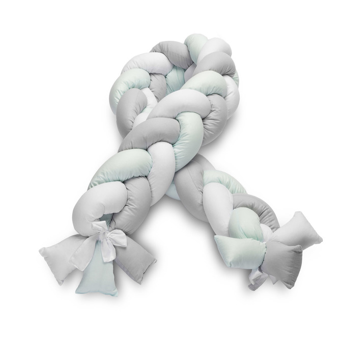 Braided Crib Bumpers 210 cm – smooth mint - Image 5
