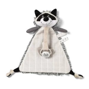 747 Cuddly toy with pacifier holder RACOON ROCKY