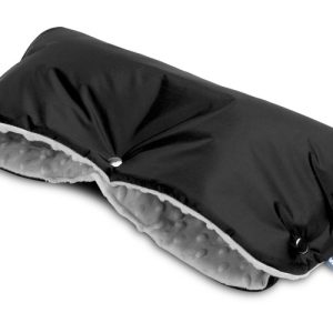 Minky pushchair hand muff – black