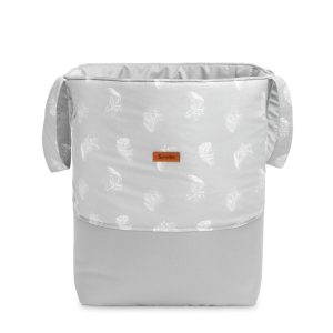 BASKET FOR TOYS MEDIUM - FEATHERS GREY