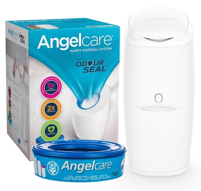 CONTAINER + 1 CLASSIC WHITE ANGELCARE DIAPER REFILLS