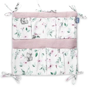 BED ORGANIZER WAFFLE - HIPPOS PINK