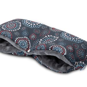 PUSHCHAIR MUFF - ROSETTES BLACK