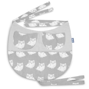 COT ORGANIZER BAG WAFFLE - OWLS GREY