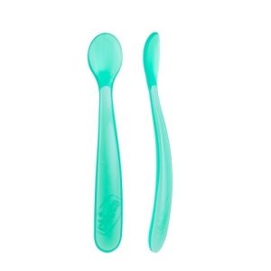 061853 SOFT SILICONE SPOON 6+ BLUE 2 PCS