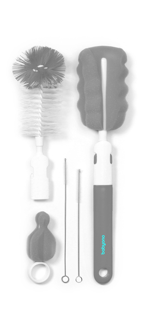 735/03 SET OF BRUSHES FOR TEATS AND BOTTLES GREY BabyOno