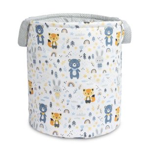 BASKET FOR TOYS - FOREST FRIENDS GREY