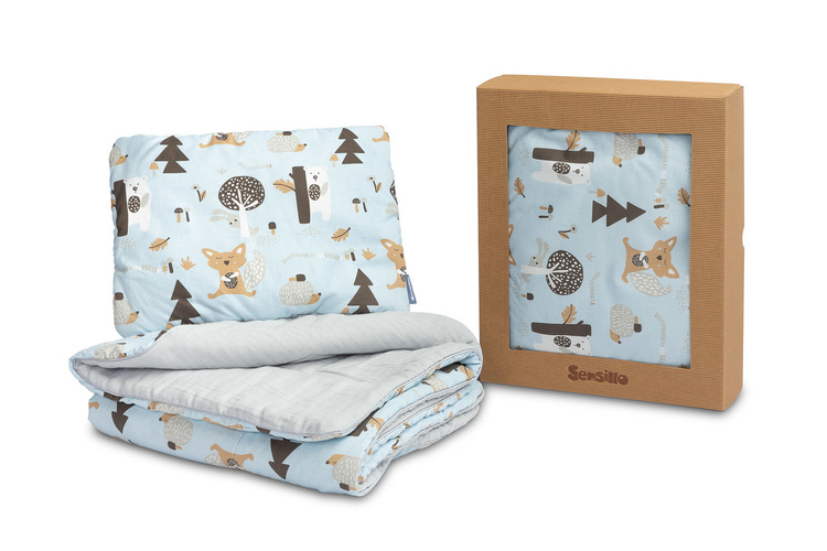 COTTON-MUSLIN SET PACK. BLUE