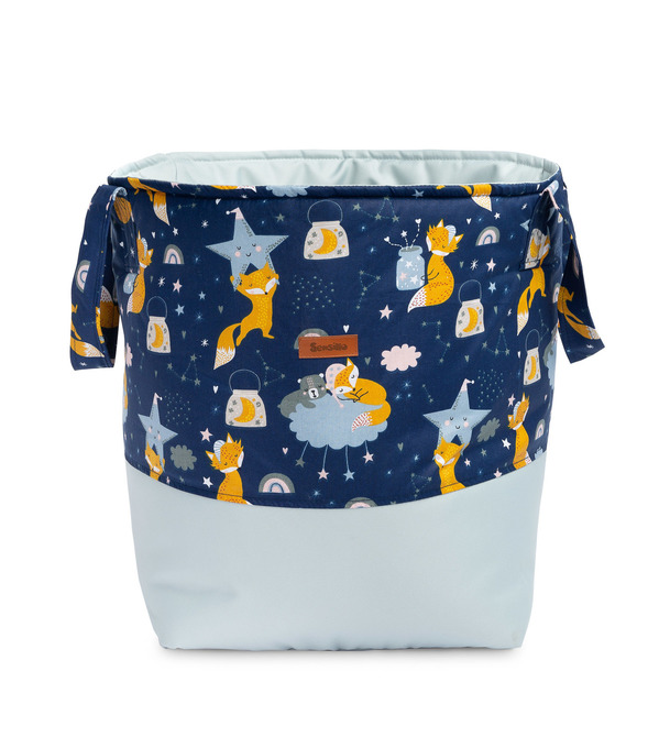 BASKET FOR TOYS MEDIUM - FOXES NAVY