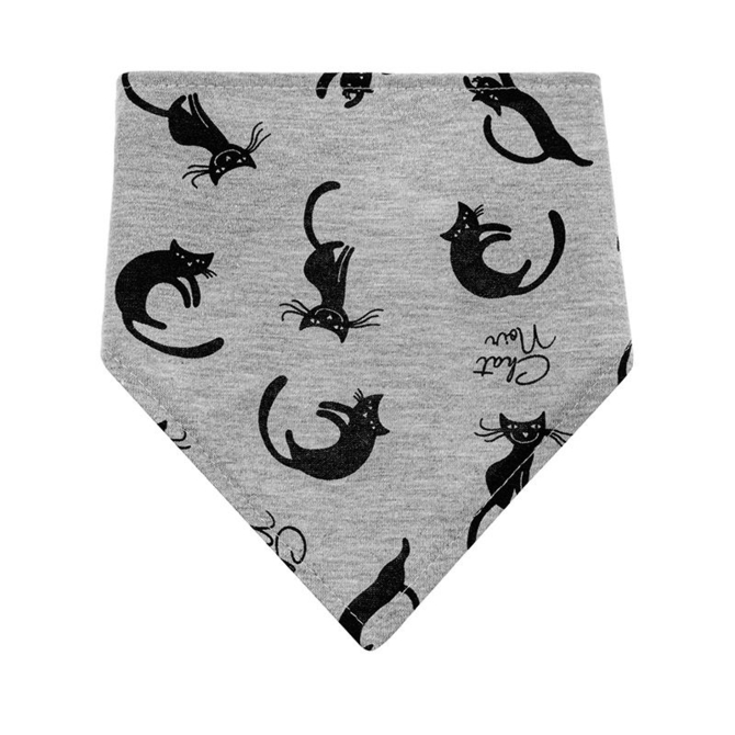A1502 Baby bandana, 100% cotton (1 pc), snap fastener CATS