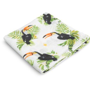 Muslin swaddle blanket toucans